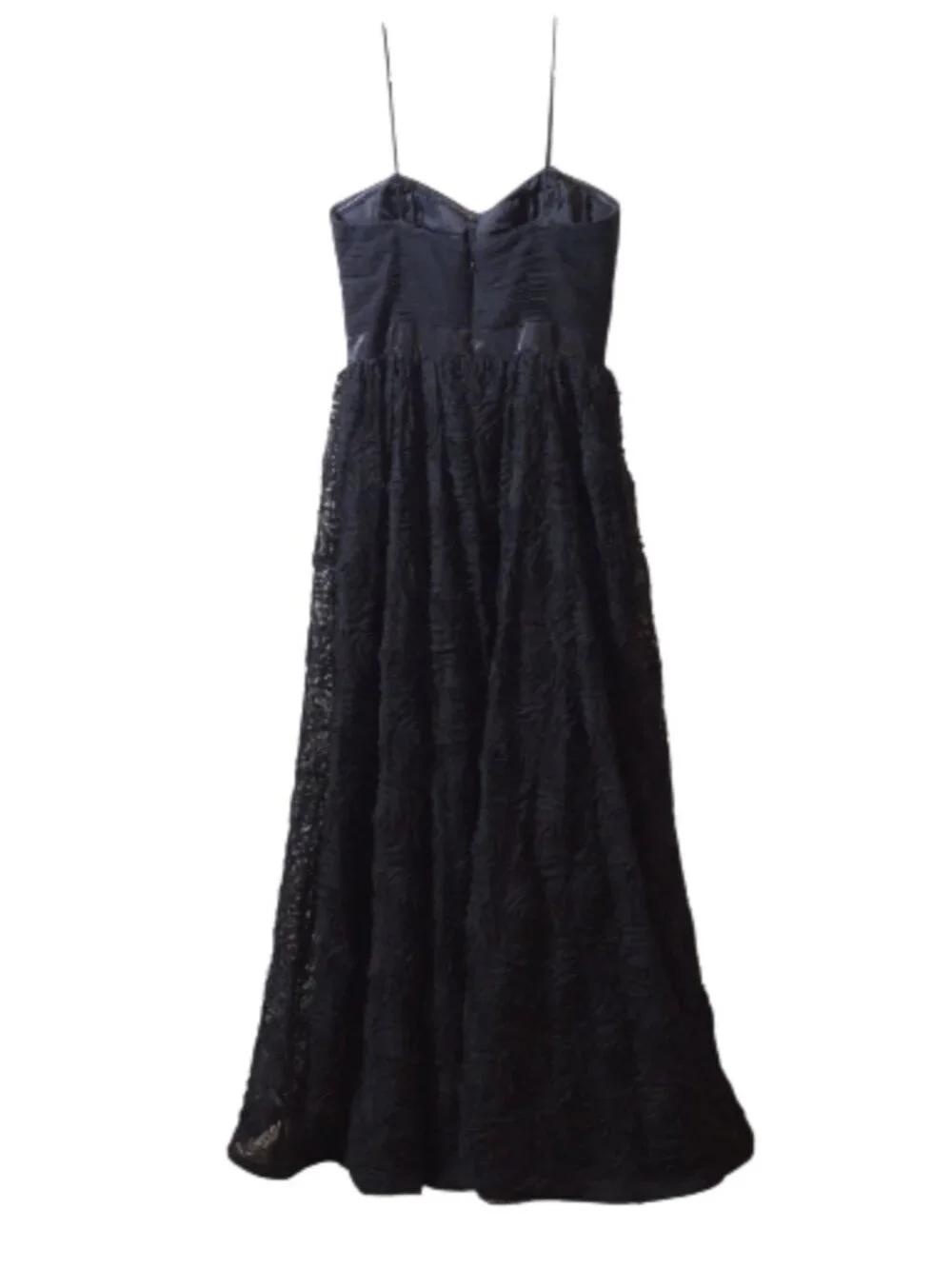 Adrianna Papell Black Rosette Strapless Ball Gown Formal Dress 8